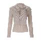 detail image1 Premium pure cashmere100 soft ribbed turtleneck + scarf set-up - Beton beige