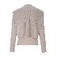 detail image5 Premium pure cashmere100 soft ribbed turtleneck + scarf set-up - Beton beige