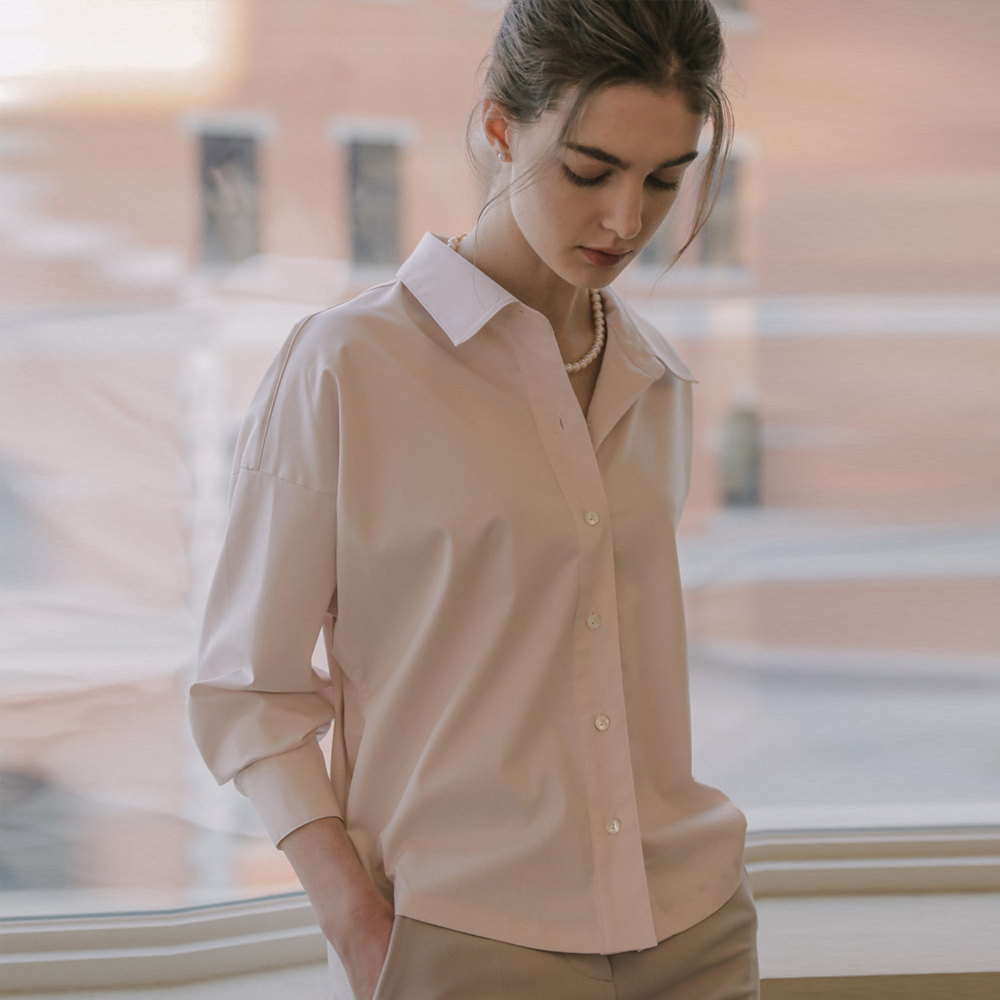 Single Standard Tuppe Shirt - Pink Ivory
