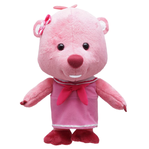 PORORO Toys Loopy Plush Doll - Baby Gift Toys for Kids Pink 11 inch