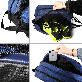detail image4 IZEALPRO Double Compartment Shoe Bag Two-Tone and with 2 zippered ones(Red, Blue)