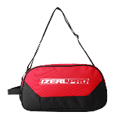 IZEALPRO Double Compartment Shoe Bag Two-Tone and with 2 zippered ones(Red, Blue)