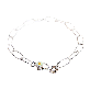 full image flower decoration streamlined link bracelet
