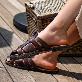 detail image1 SHUBUG Women's Wave Mule Weaving Strap Square Flat Flip-flop Slippers 1cm