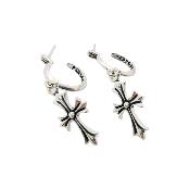 925 Silver Vintage Cross Jimin Ring Earrings