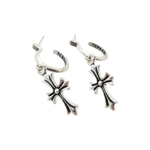 925 Silver Vintage Cross Jimin Ring Earrings