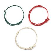 Wish bracelet for daily wear wite design, Braided bracelet, Thread braceleh color layering, Ring-typ
