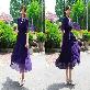 detail image2 LEESLE Ylang Summer Chiffon Short Sleeves Women Hanbok Long Dress