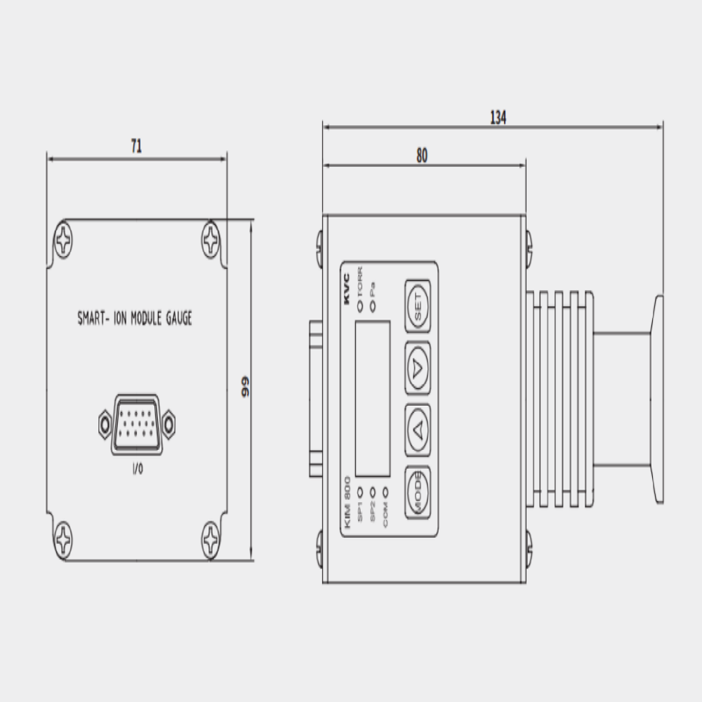 KIM800 Mini ION Vacuum Module Gauge