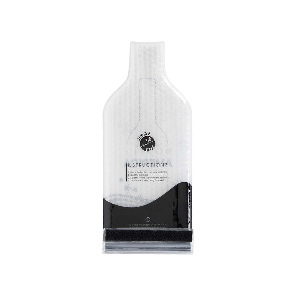 Bottle America  Clearblack (1set 3pcs)  | Reusable Wine Travel Protector Sleeves for Glass Bottles