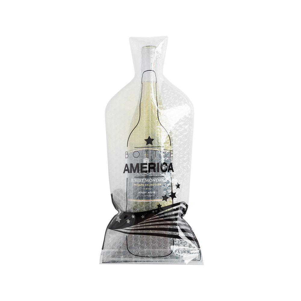 Bottle America  Clearblack (1set 3pcs)  | Reusable Wine Travel Protector Sleeves for Glass Bottles