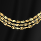 detail image4 GOLD JJR MIRROR FLAT CABLE CHAIN NECKLACE & BRACELET