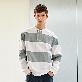 detail image1 [CUSTOMUS] ﻿Woven scheme modify henley neckline big-border round t-shirts CXS23SKMT271