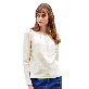 full image [CUSTOMUS] Cream stripe puff sleeve blouse t-shirts CXW23SKRT286