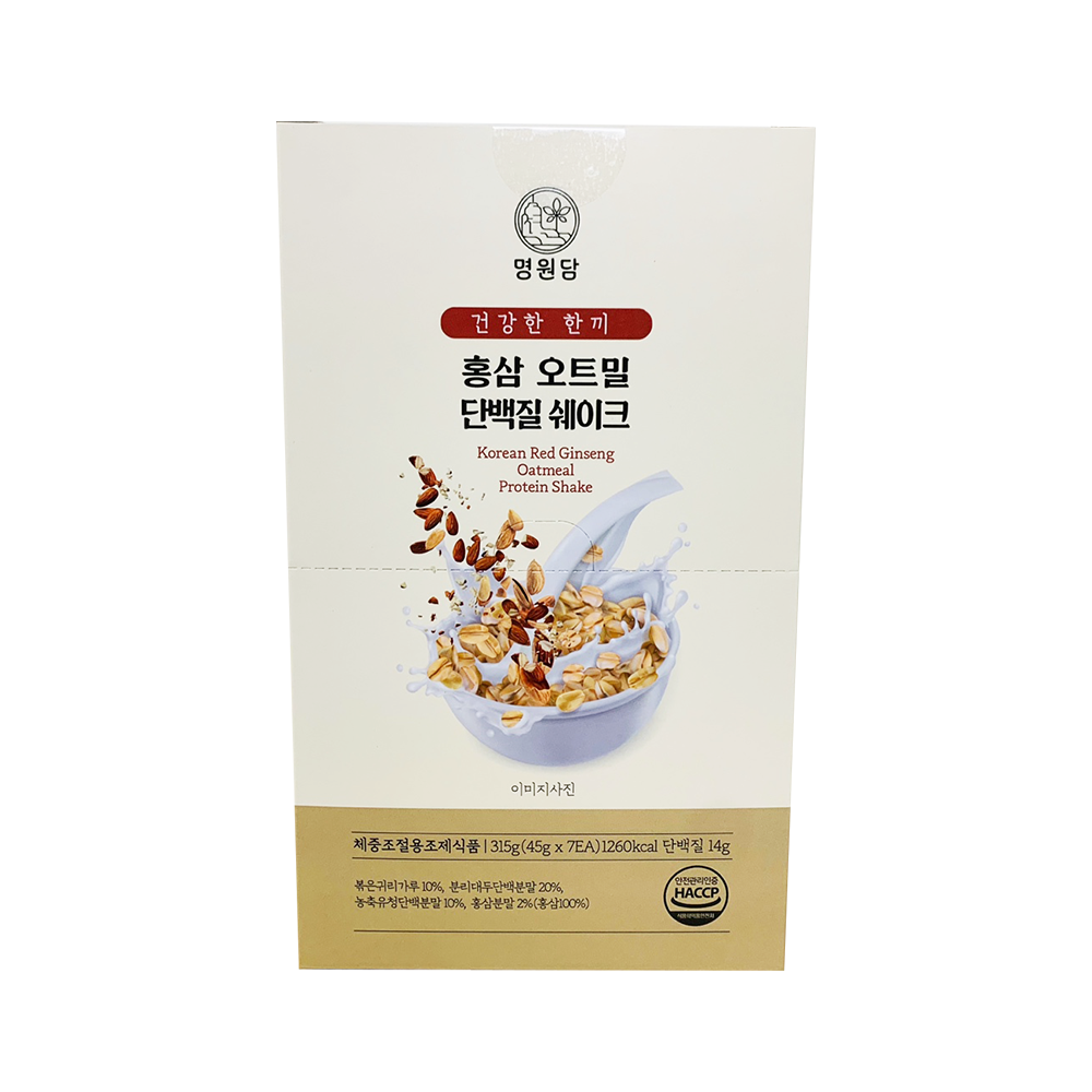Korean Red Ginseng Oatmeal Protein Shake