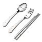 detail image2 Kids Cute Face Flatware Spoon Fork Chopsticks Set