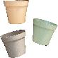 full image Freefactory Flower Plant Pot with Drainage Holes and Saucer Tray(Small/Brown)