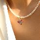 detail image2 Lovely Pearl Heart Necklace