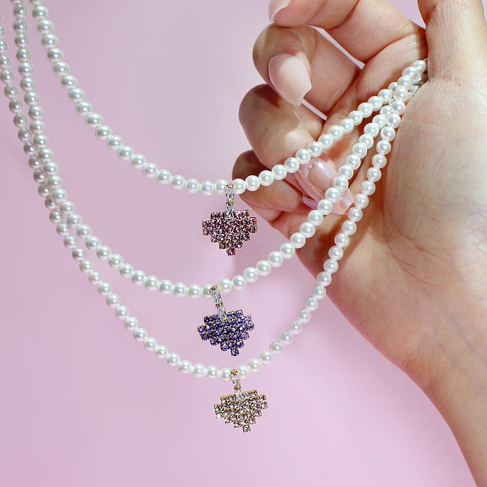 Lovely Pearl Heart Necklace