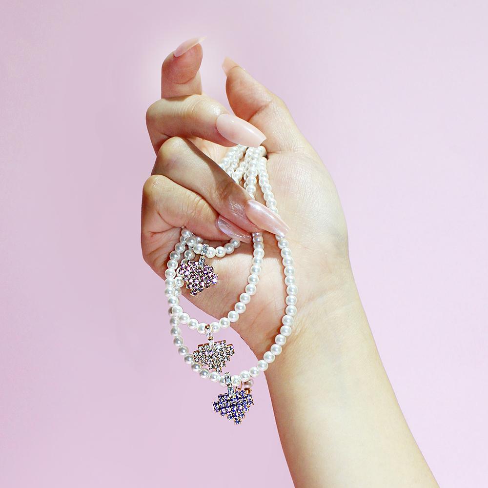 Lovely Pearl Heart Necklace