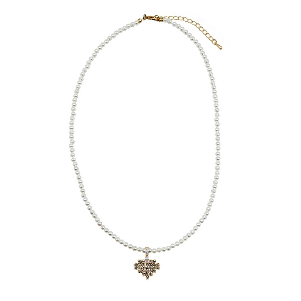 Lovely Pearl Heart Necklace