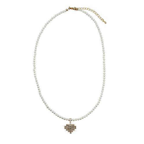 Lovely Pearl Heart Necklace