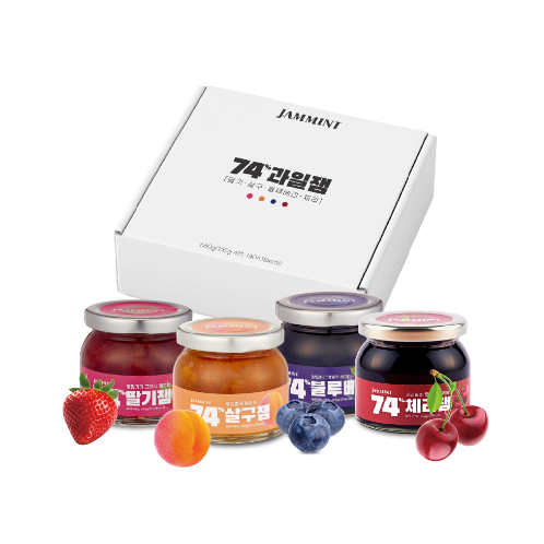 JAMMINAT 74% Fruit Jam 4 types Gift Set