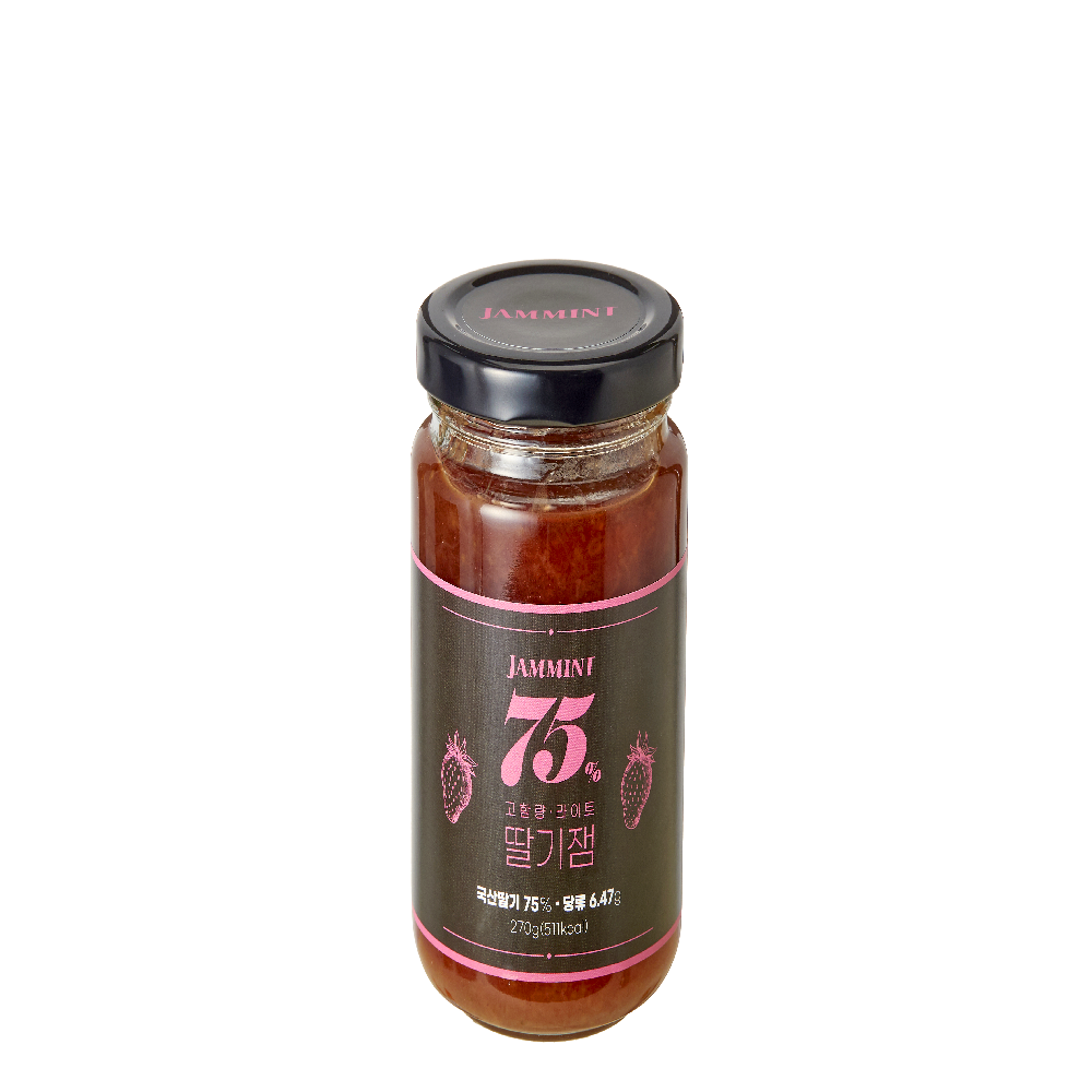 JAMMINT 75% High content Light strawberry jam 270g