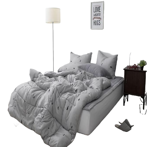 Michael Velvet Duvet Cover Queen size  Grey 180*210cm