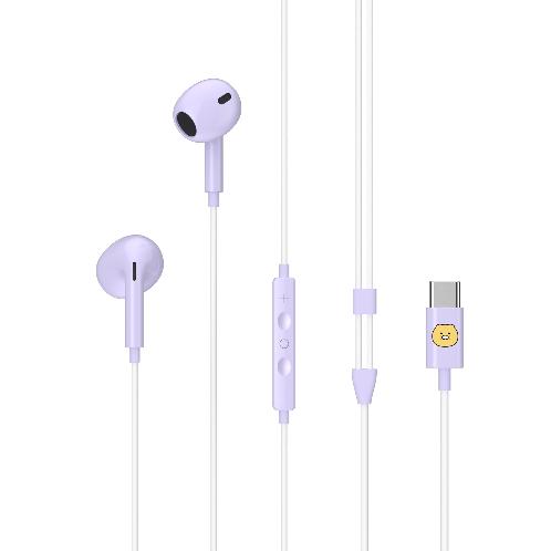 Kakao Friends Edition Type C Wired Earphones Cute Design Clear Sound Earbuds Headsets